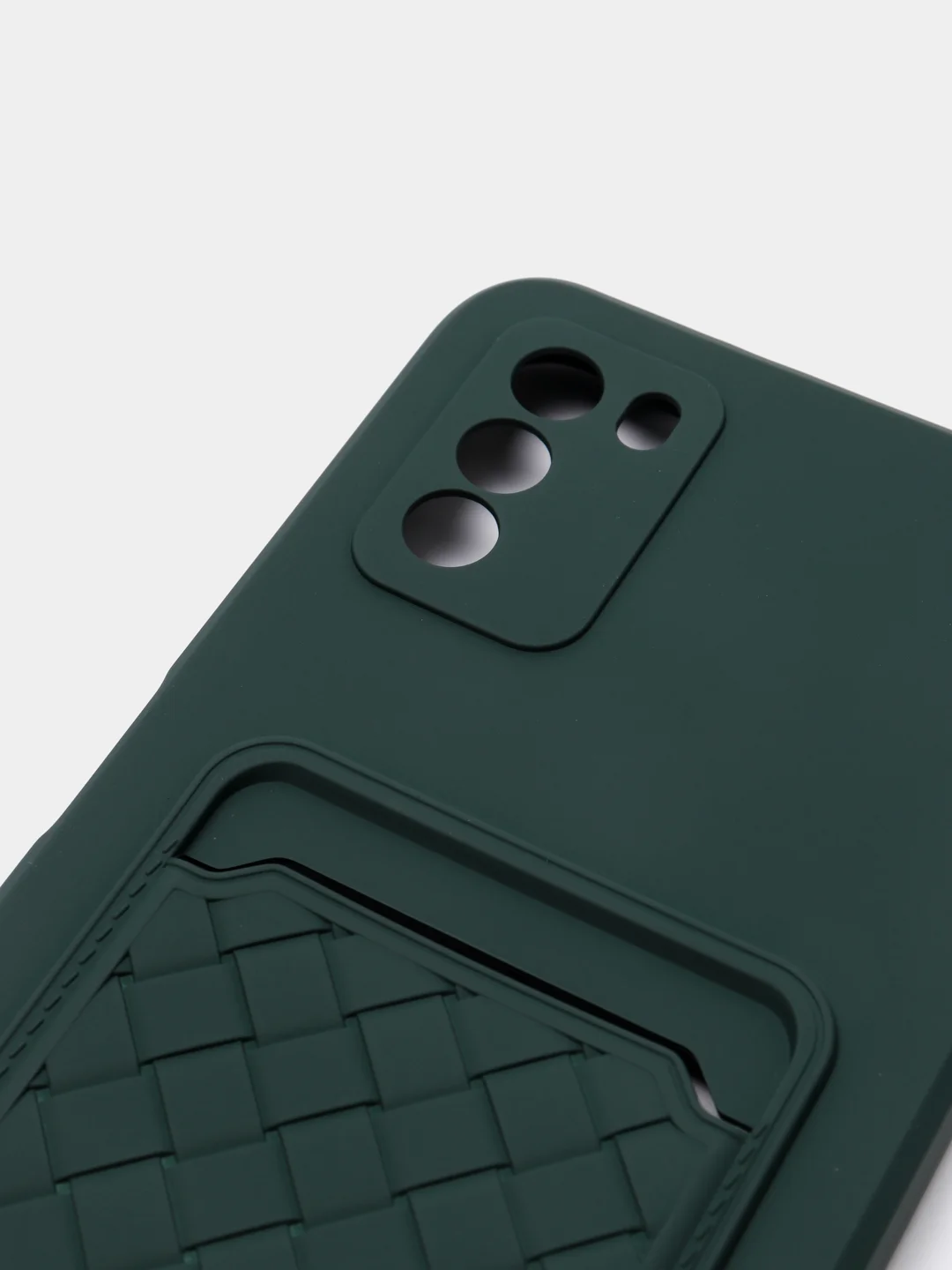 Зеленый чехол на REDMI 9A / 9C / Note 10 / POCO M3 с карманом для карты и мягкой вставкой