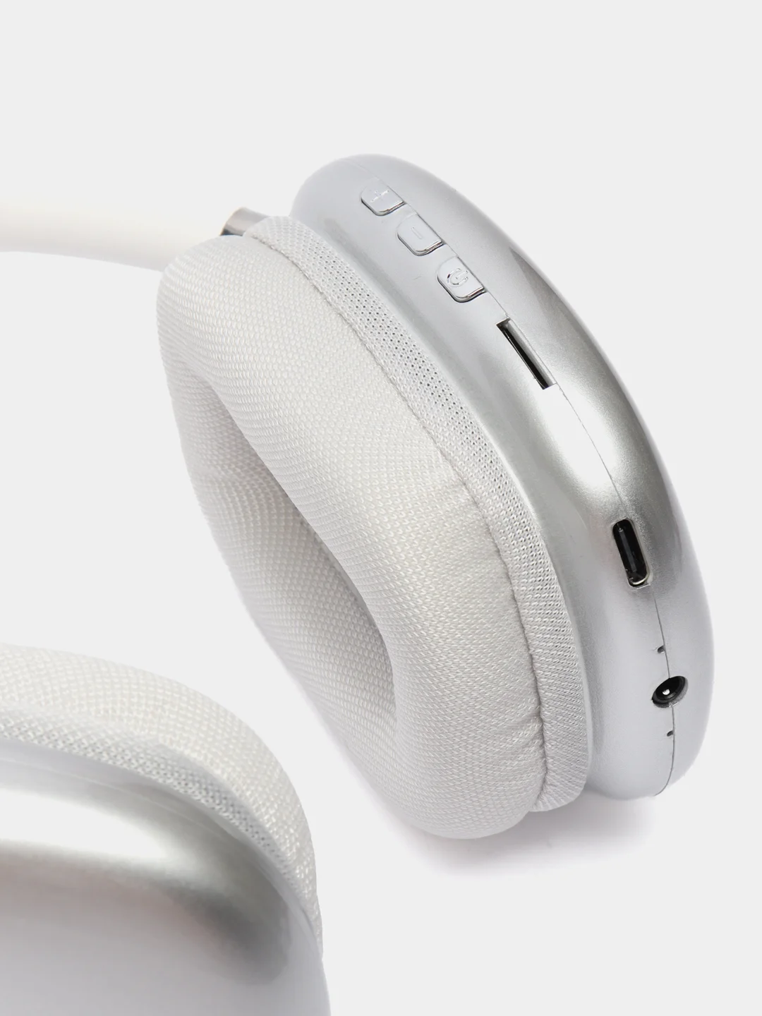Серебряный наушники беспроводные накладные STN-01 с гарнитурой Bluetooth