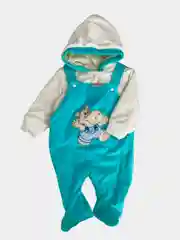 Комбинезон для новорожденных, утепленный, демисезонный, с капюшоном