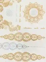 Алый временные тату, переводные тату, Flash tattoo 14*20 см