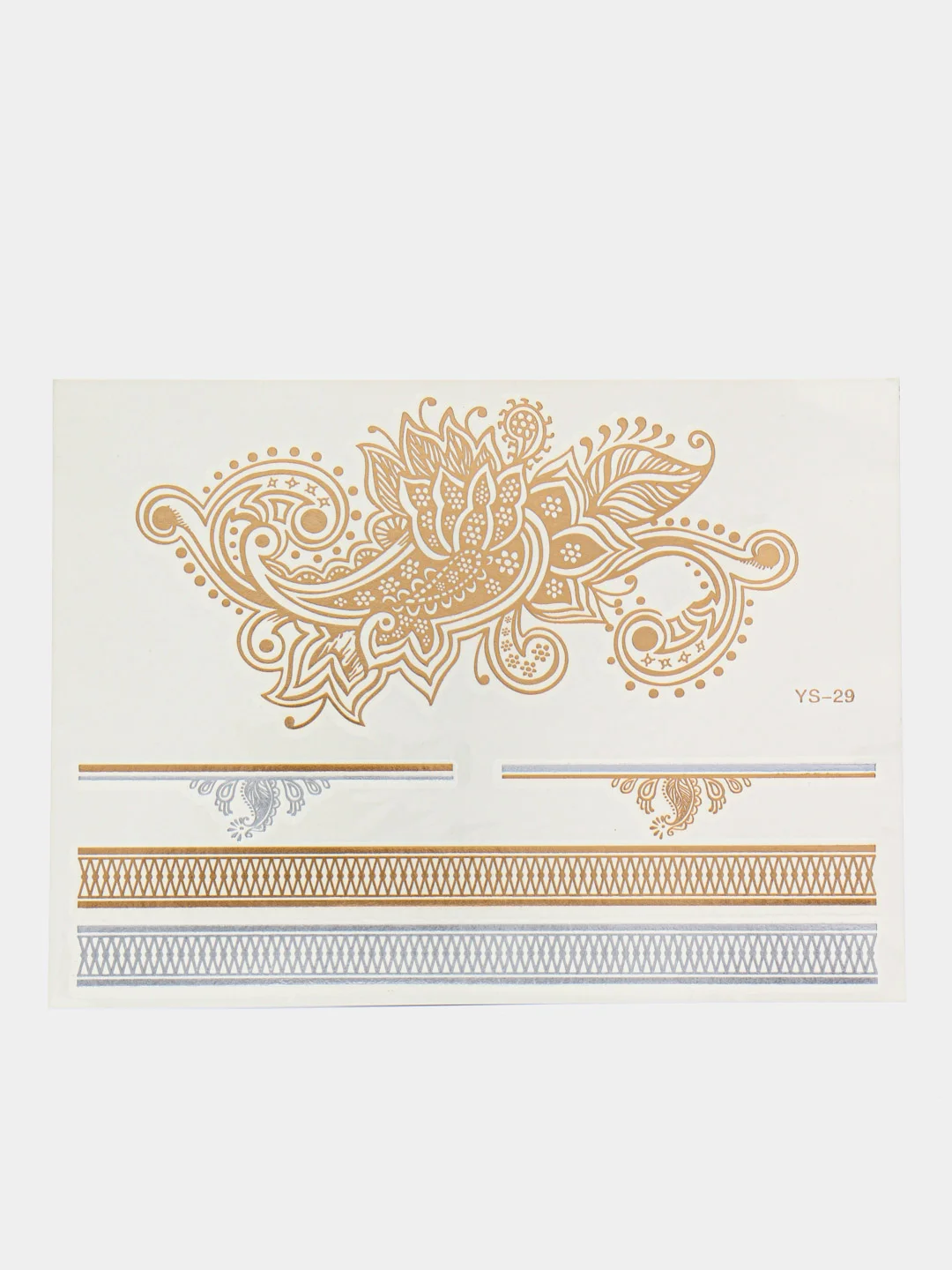Бронзовый временные тату, переводные тату, Flash tattoo 14*20 см