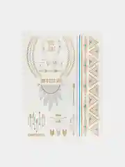 Бирюзовый временные тату, переводные тату, Flash tattoo 14*20 см