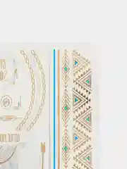 Бирюзовый временные тату, переводные тату, Flash tattoo 14*20 см