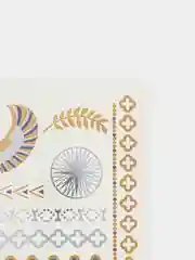 Индиго временные тату, переводные тату, Flash tattoo 14*20 см