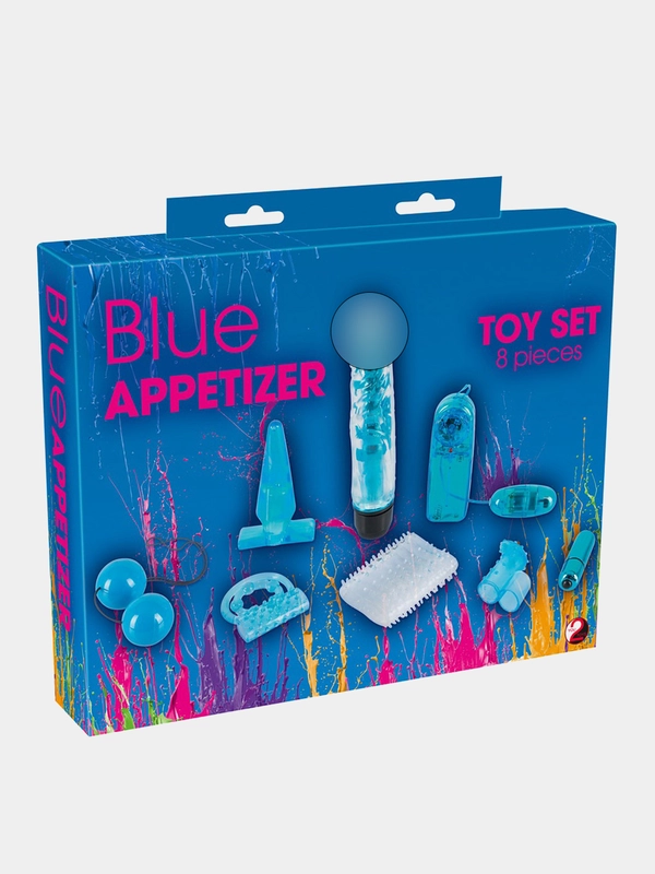 Голубой вибронабор из 8 предметов Blue Appetizer