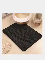 Серый двуслойный коврик под лоток и миску