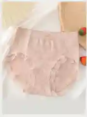 Кремовый трусы женские, бесшовные, средняя посадка