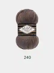 Светло-коричневый пряжа Alize Superlana Klasik,  25% Шерсть 75% Акрил, 100 г, 280 м