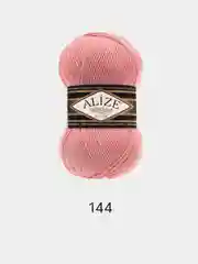 Коралловый пряжа Alize Superlana Klasik,  25% Шерсть 75% Акрил, 100 г, 280 м