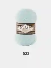 Мятный пряжа Alize Superlana Klasik,  25% Шерсть 75% Акрил, 100 г, 280 м