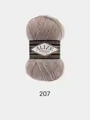 Бежевый меланж пряжа Alize Superlana Klasik,  25% Шерсть 75% Акрил, 100 г, 280 м
