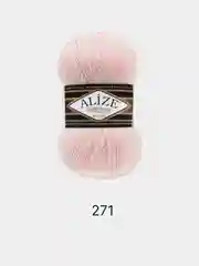 Пастельно-коралловый пряжа Alize Superlana Klasik,  25% Шерсть 75% Акрил, 100 г, 280 м
