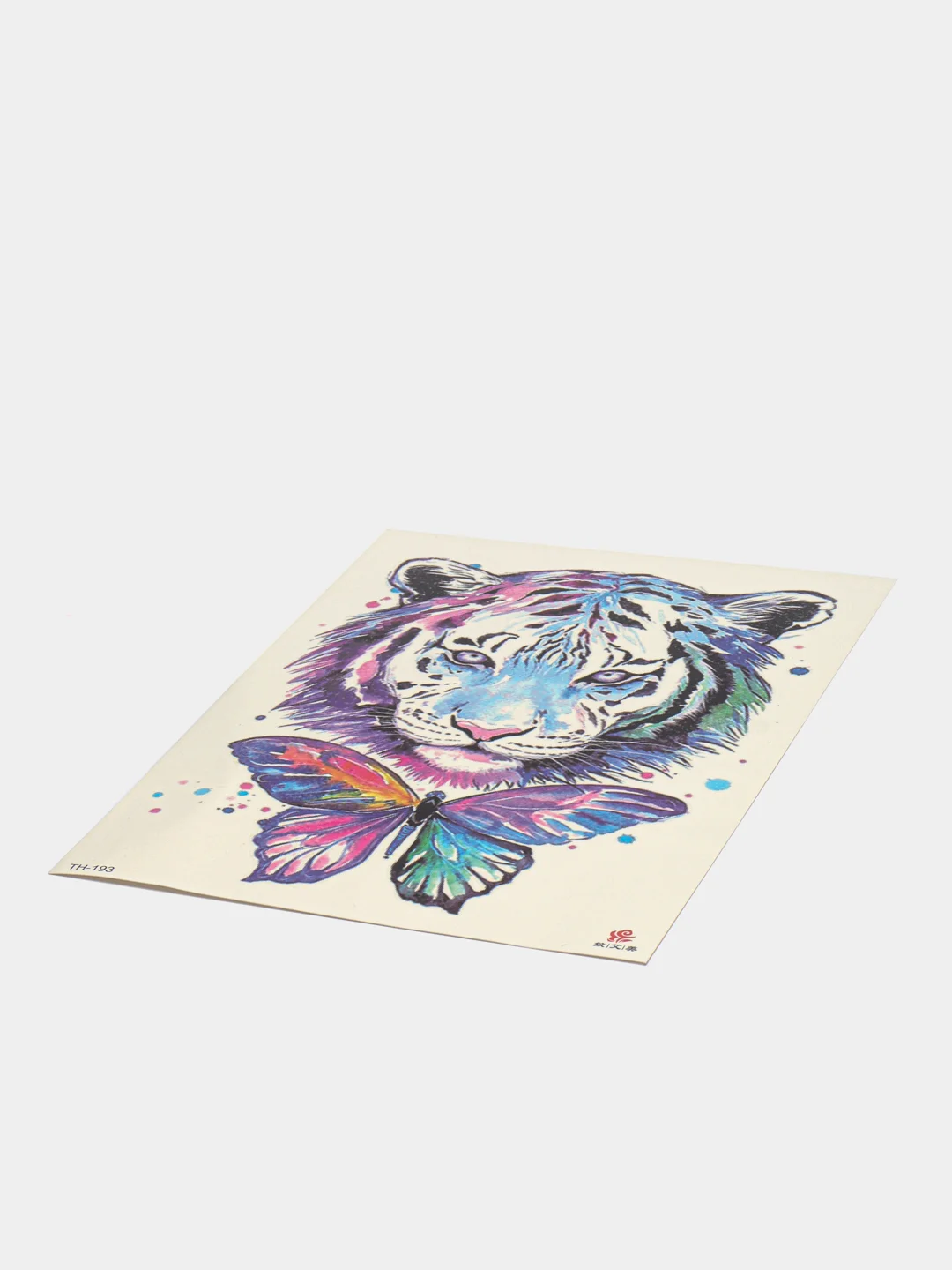 Фуксия временная татуировка "Лисы, волки, тигры", 21*15 см