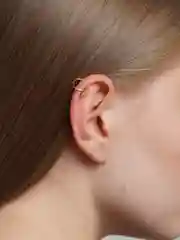 Серый металлик серьга-кафф