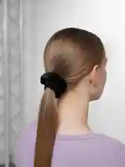 Черный шелковая резинка из 100% натурального шелка