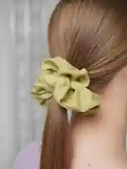 Зеленый льняная резинка для волос