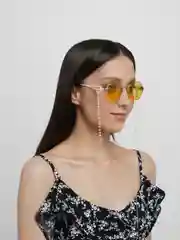 Серебряный цепочка для очков с жемчугом