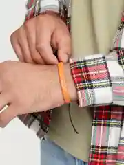 Коричневый кожаный браслет, унисекс