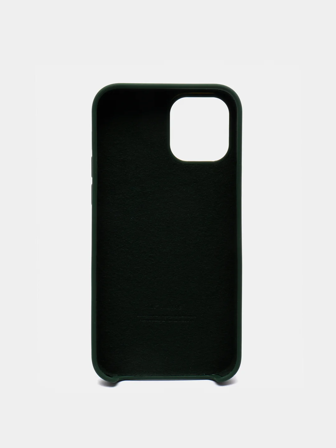 Зеленый чехол Silicone Case для iPhone 12, 12 Pro с открытым низом