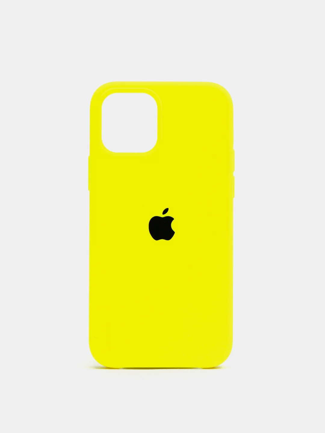 Лимонный чехол Silicone Case для iPhone 12, 12 Pro с открытым низом