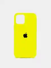 Лимонный чехол Silicone Case для iPhone 12, 12 Pro с открытым низом