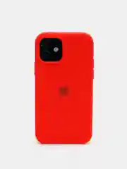 Красный чехол Silicone Case для iPhone 12, 12 Pro с открытым низом