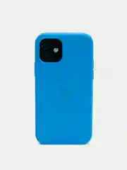 Синий чехол Silicone Case для iPhone 12, 12 Pro с открытым низом