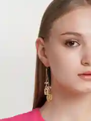 Серьги подвески с замком и ключиком