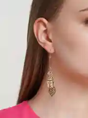Серьги подвески с замком и ключиком