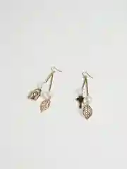 Серьги подвески с замком и ключиком