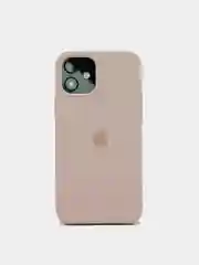 Светло-бежевый чехол Silicone Case для iPhone 12, 12 Pro с открытым низом