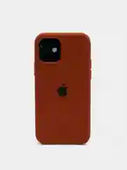 Коричневый чехол Silicone Case для iPhone 12, 12 Pro с открытым низом