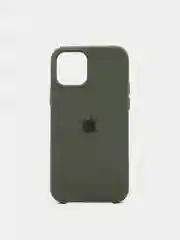 Оливковый чехол Silicone Case для iPhone 12, 12 Pro с открытым низом
