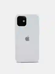 Белый чехол Silicone Case для iPhone 12, 12 Pro с открытым низом