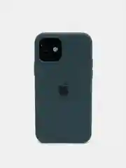Угольный чехол Silicone Case для iPhone 12, 12 Pro с открытым низом