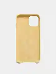 Желтый чехол Silicone Case для iPhone 12, 12 Pro с открытым низом
