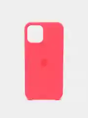 Коралловый меланж чехол Silicone Case для iPhone 12, 12 Pro с открытым низом