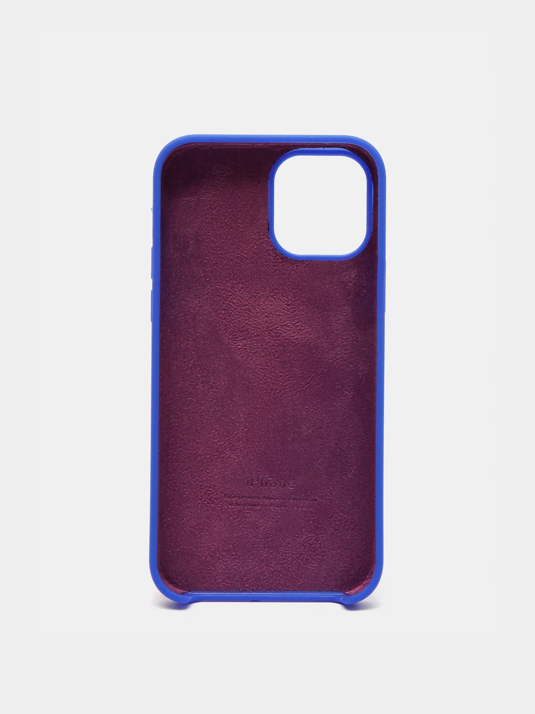 Индиго чехол Silicone Case для iPhone 12, 12 Pro с открытым низом