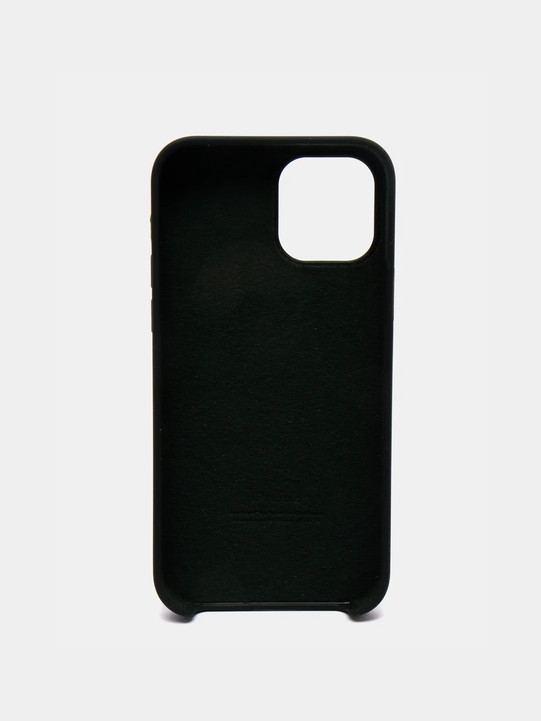 Тёмно-зелёный чехол Silicone Case для iPhone 12, 12 Pro с открытым низом