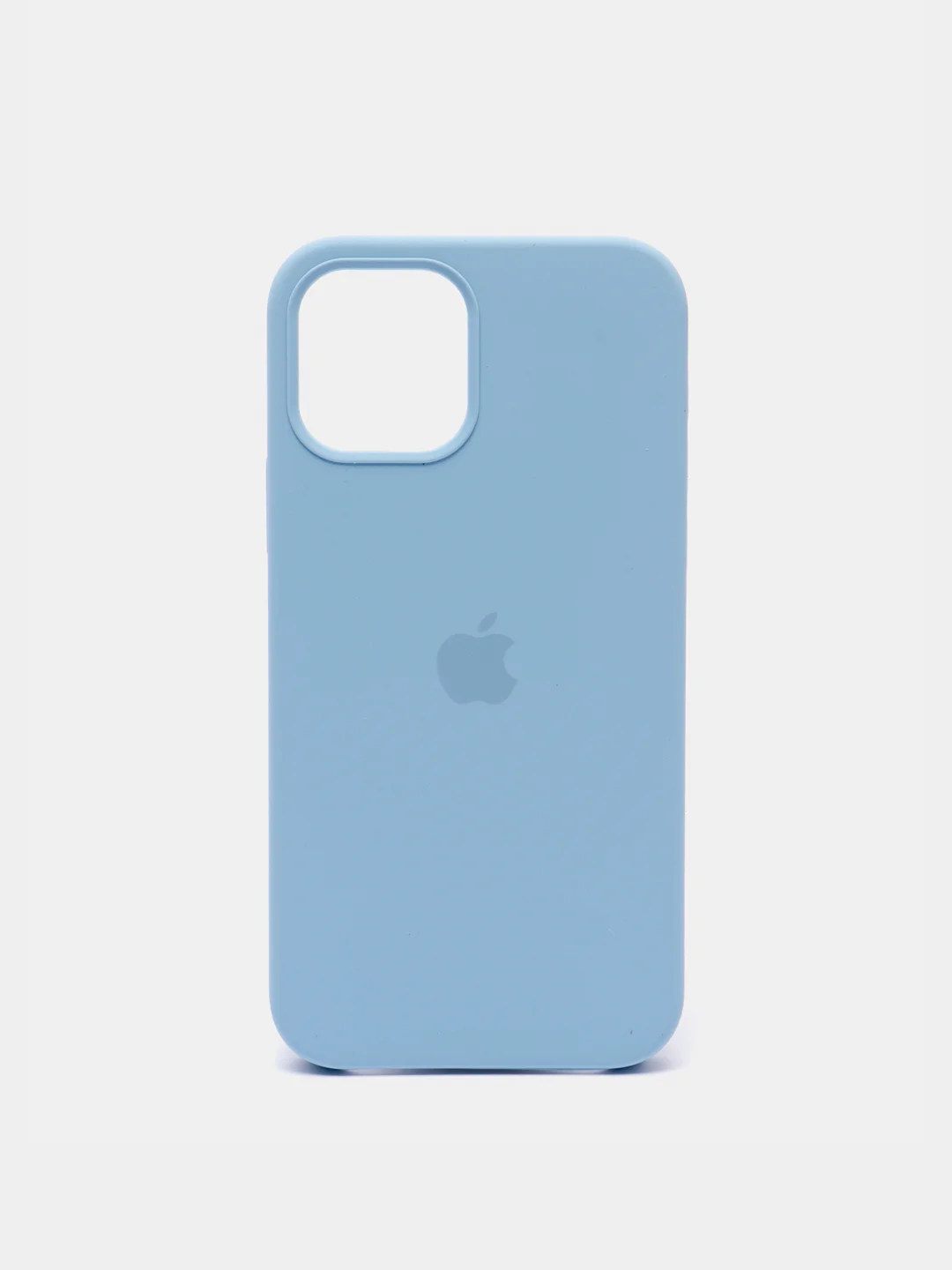 Небесно-голубой чехол Silicone Case для iPhone 12, 12 Pro с открытым низом