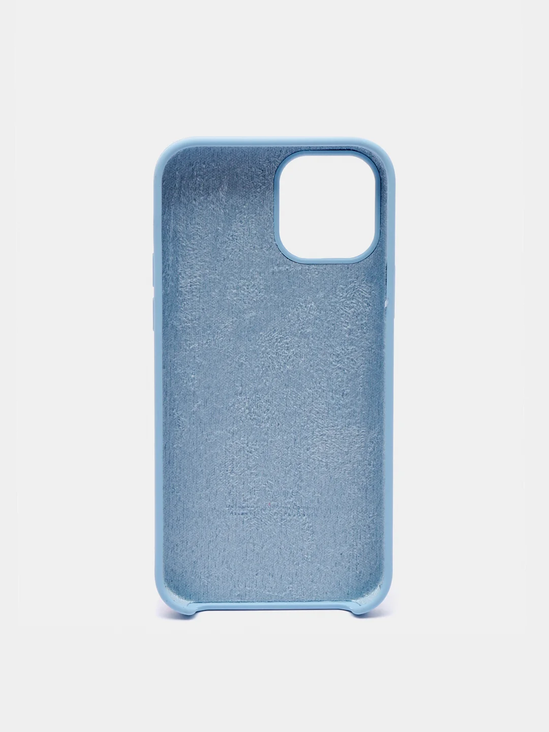 Небесно-голубой чехол Silicone Case для iPhone 12, 12 Pro с открытым низом