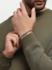 Серебряный браслет стальной