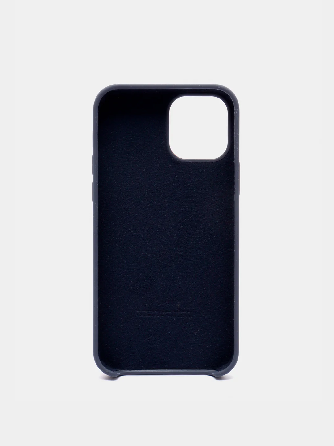 Темно-синий чехол Silicone Case для iPhone 12, 12 Pro с открытым низом