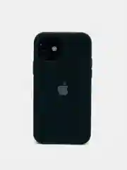 Черный чехол Silicone Case для iPhone 12, 12 Pro с открытым низом
