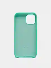 Мятный чехол Silicone Case для iPhone 12, 12 Pro с открытым низом