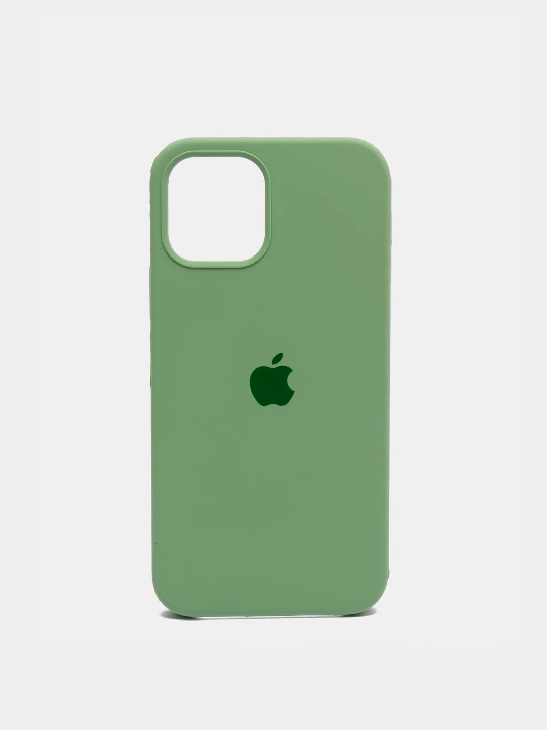 Лесной зеленый чехол Silicone Case для iPhone 12, 12 Pro с открытым низом