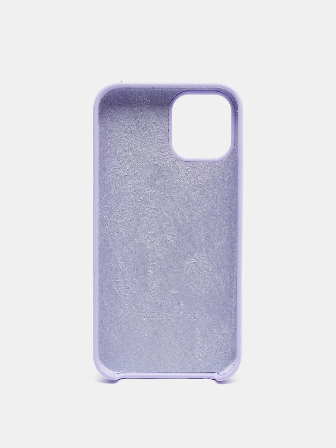 Лавандовый чехол Silicone Case для iPhone 12, 12 Pro с открытым низом