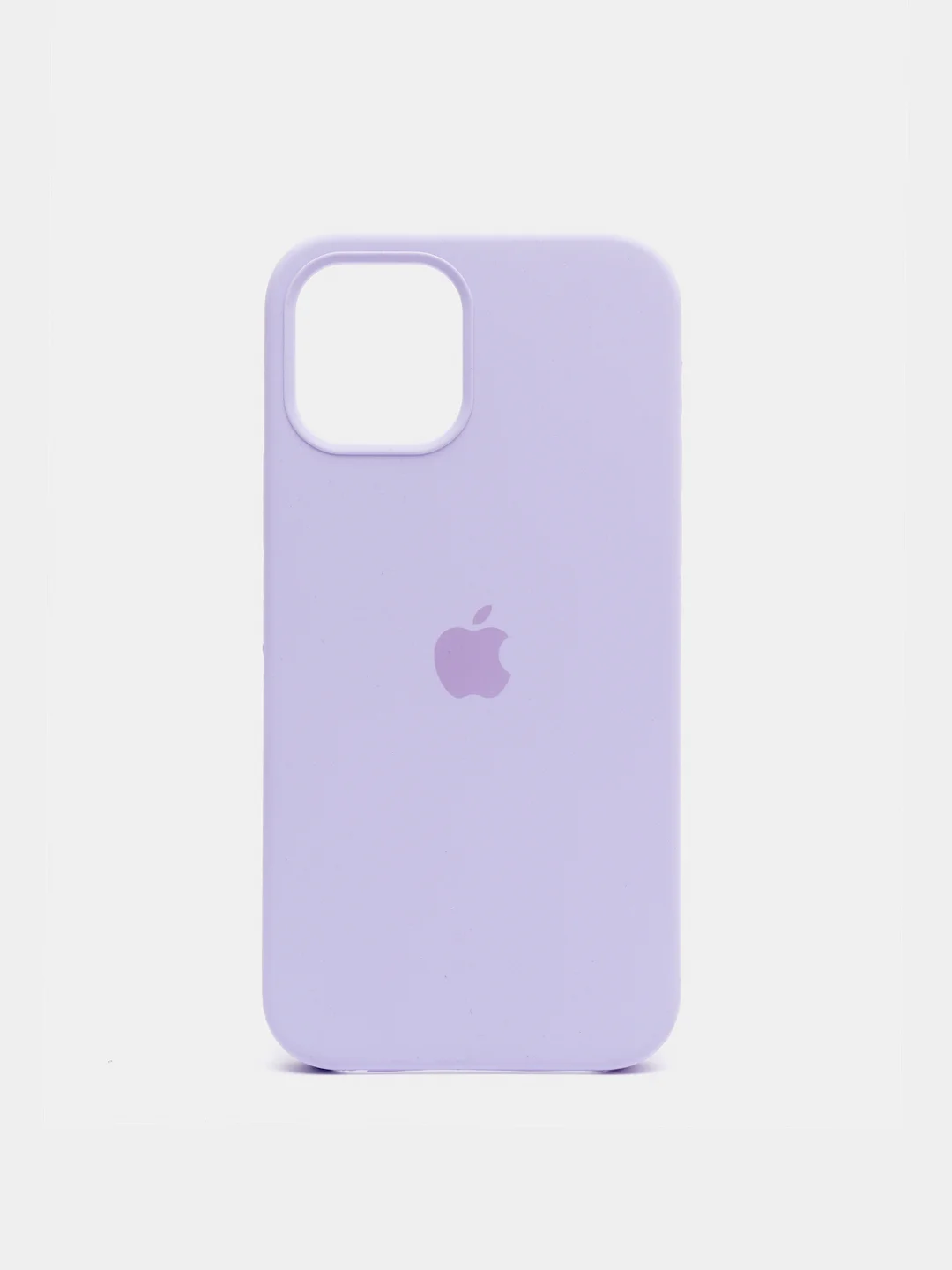 Лавандовый чехол Silicone Case для iPhone 12, 12 Pro с открытым низом