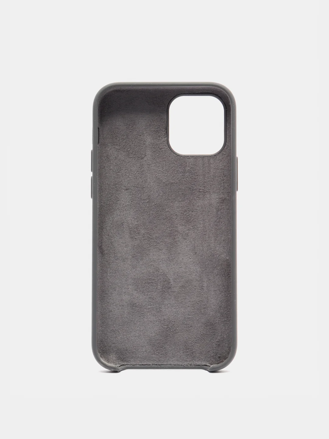 Серый чехол Silicone Case для iPhone 12, 12 Pro с открытым низом