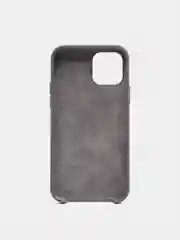 Серый чехол Silicone Case для iPhone 12, 12 Pro с открытым низом